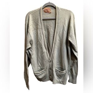 RARE 1960’s VINTAGE PEBBLE BEACH OF CALIFORNIA 100 Lambs Wool Button Up Cardigan